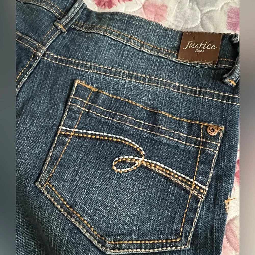NWT Justice Girls/Youth Dark Blue Flare Boot Cut Jeans Size 10 1/2